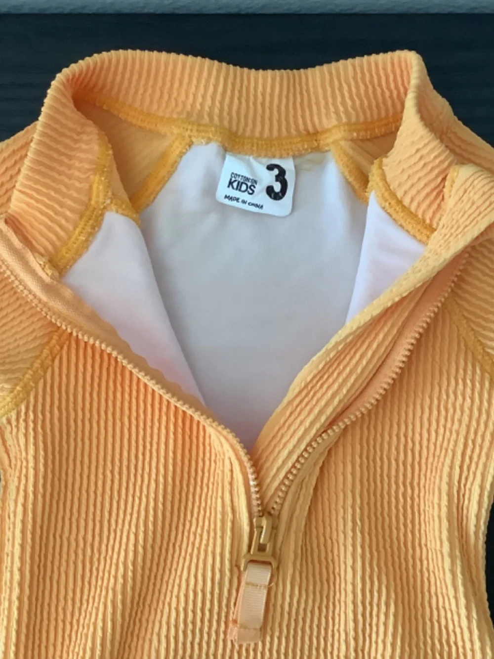 Cotton On Kids Girls Lydia One Piece Long Sleeve Swimsuit Neon Orange Size 3